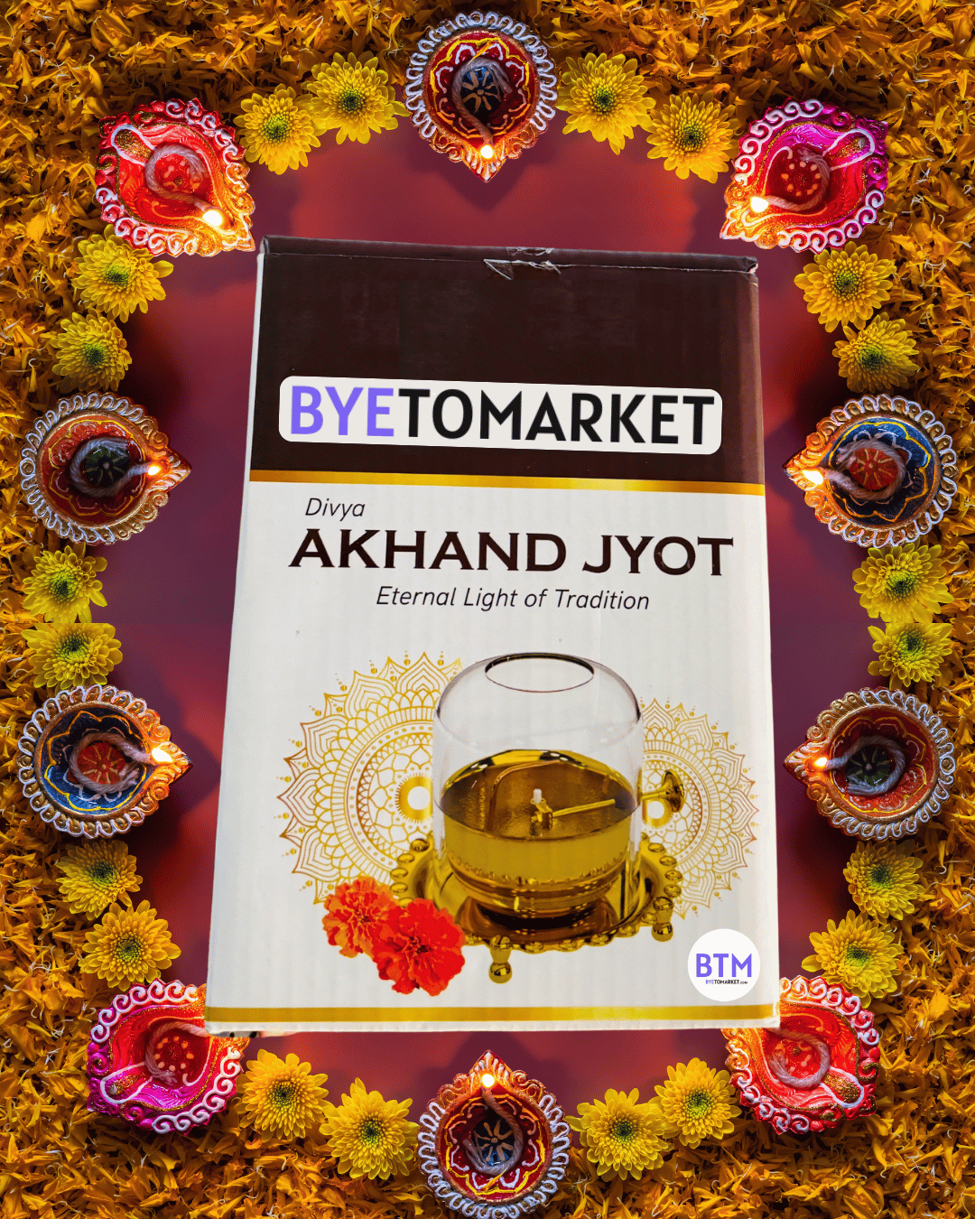 Divya Akhand Jyot Diya - Pure Brass